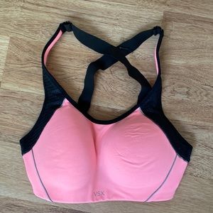 Victoria's Secret Pink and Black Sports Bra